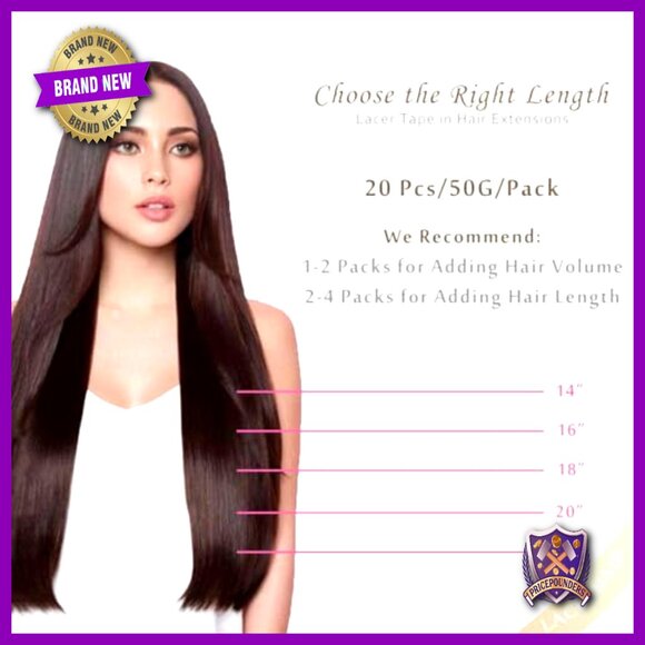 Human Hair Tape-In Extensions 24 Inch Silky Straight 12pcs 50g main image 5